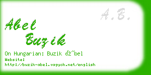 abel buzik business card